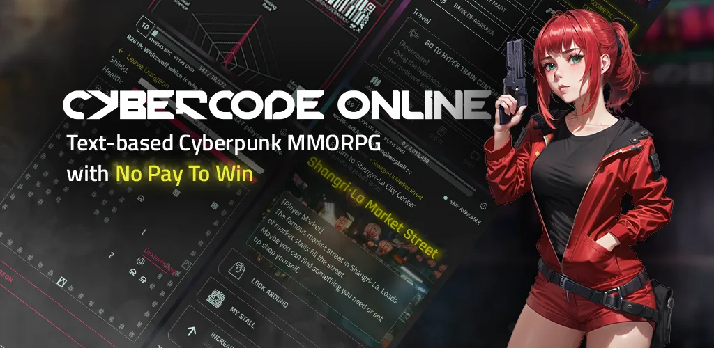 CyberCode Online -Text MMORPG (СайберКод Онлайн)  [МОД Меню] Screenshot 1