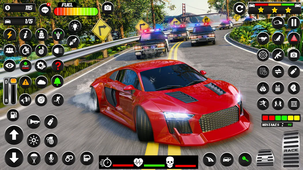 Police Car Chase Car Games  [МОД Бесконечные деньги] Screenshot 4