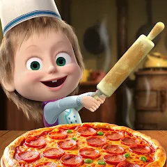 Скачать взломанную Masha and the Bear Pizza Maker  [МОД Все открыто] - полная версия apk на Андроид