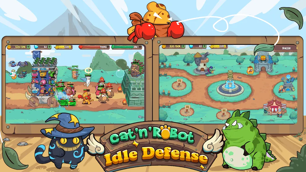 CatnRobot Idle TD: Battle Cat (КэтТауэр Айдл ТД)  [МОД Много денег] Screenshot 2