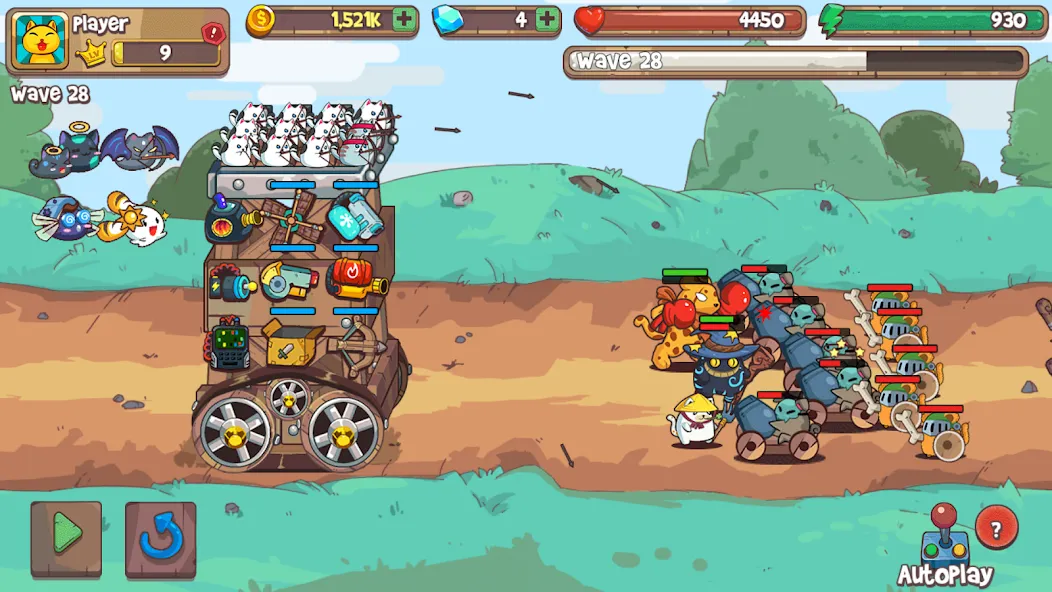 CatnRobot Idle TD: Battle Cat (КэтТауэр Айдл ТД)  [МОД Много денег] Screenshot 5