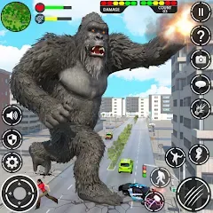 Скачать взломанную Giant Gorilla Bigfoot Monster (Энгри Горилла)  [МОД Unlimited Money] - полная версия apk на Андроид