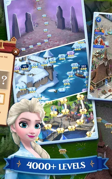 Disney Frozen Free Fall Games  [МОД Много монет] Screenshot 3