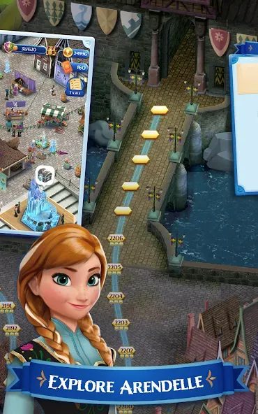 Disney Frozen Free Fall Games  [МОД Много монет] Screenshot 4