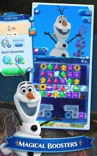 Disney Frozen Free Fall Games  [МОД Много монет] Screenshot 5