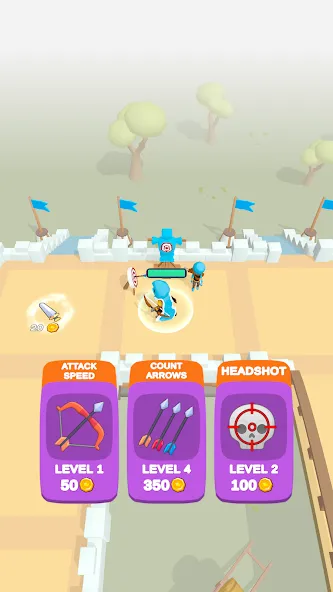 Wild Archer: Castle Defense (Ланд Инвейдер)  [МОД Много денег] Screenshot 3