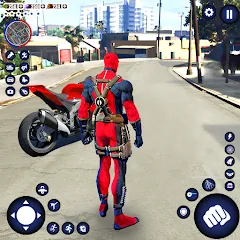 Взломанная Miami Rope Hero Spider Game 2  [МОД Menu] - последняя версия apk на Андроид