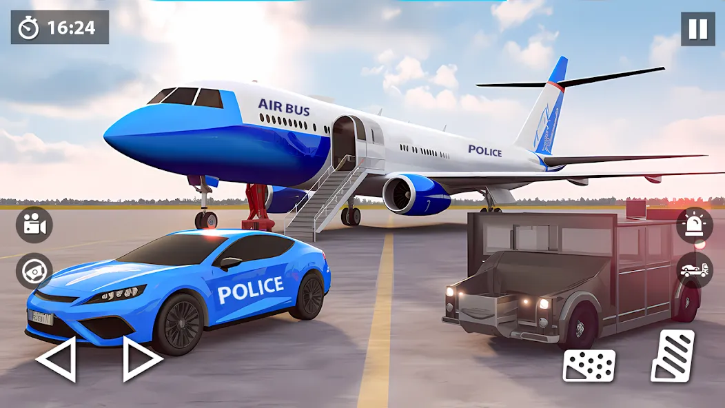 US Police Car Transporter Game (Полицейский транспорт игры)  [МОД Menu] Screenshot 2