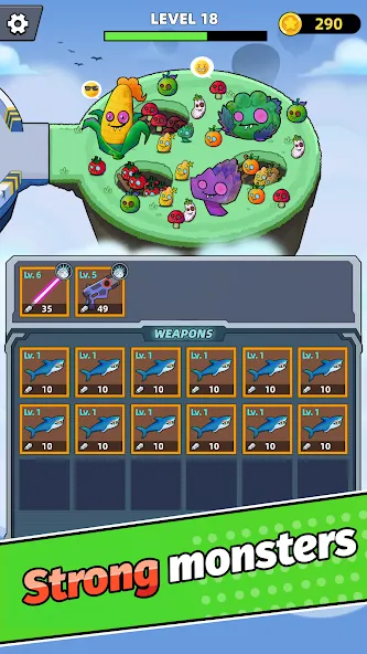 Merge Weapons：Air Island TD  [МОД Бесконечные монеты] Screenshot 3