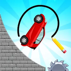 Взломанная Draw 2 Bridge: Draw Save Car (Дроу 2 Бридж)  [МОД Mega Pack] - последняя версия apk на Андроид