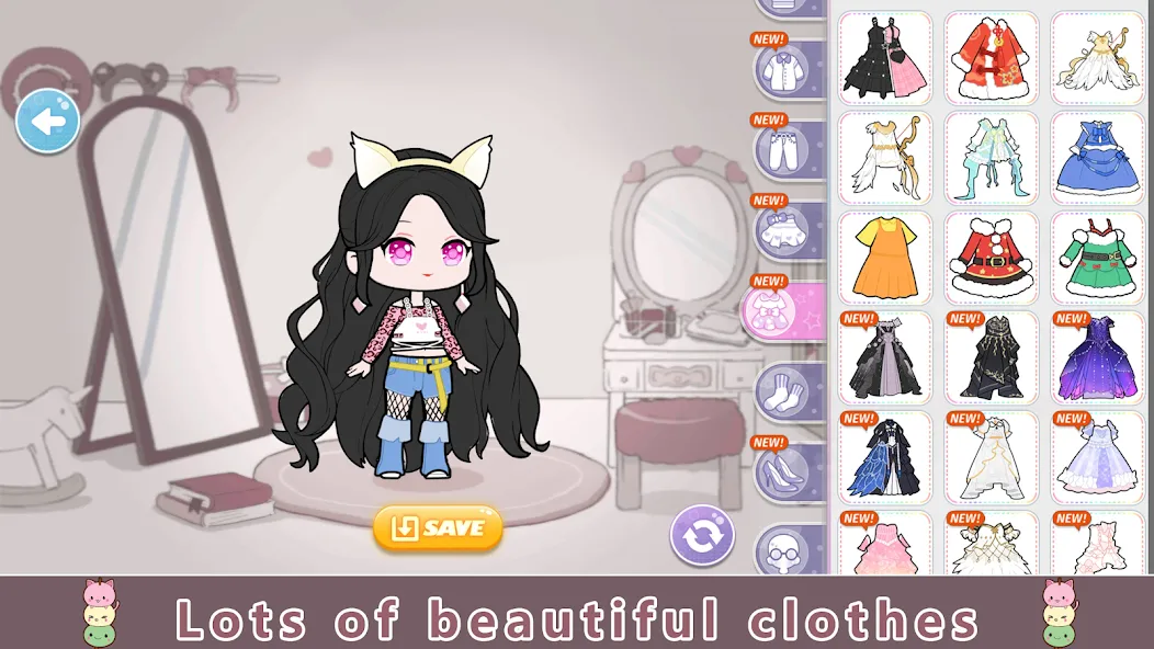 YOYO Doll Anime Dress Up Game (ЙОЙО)  [МОД Mega Pack] Screenshot 2