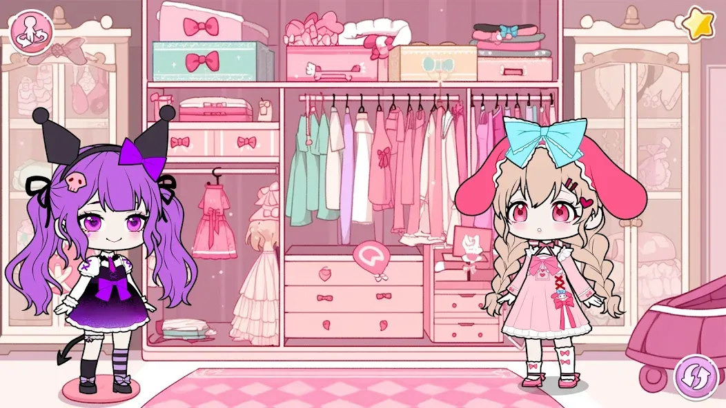 YOYO Doll School life Dress up (ЙОЙО Лайф ворлд)  [МОД Бесконечные монеты] Screenshot 1