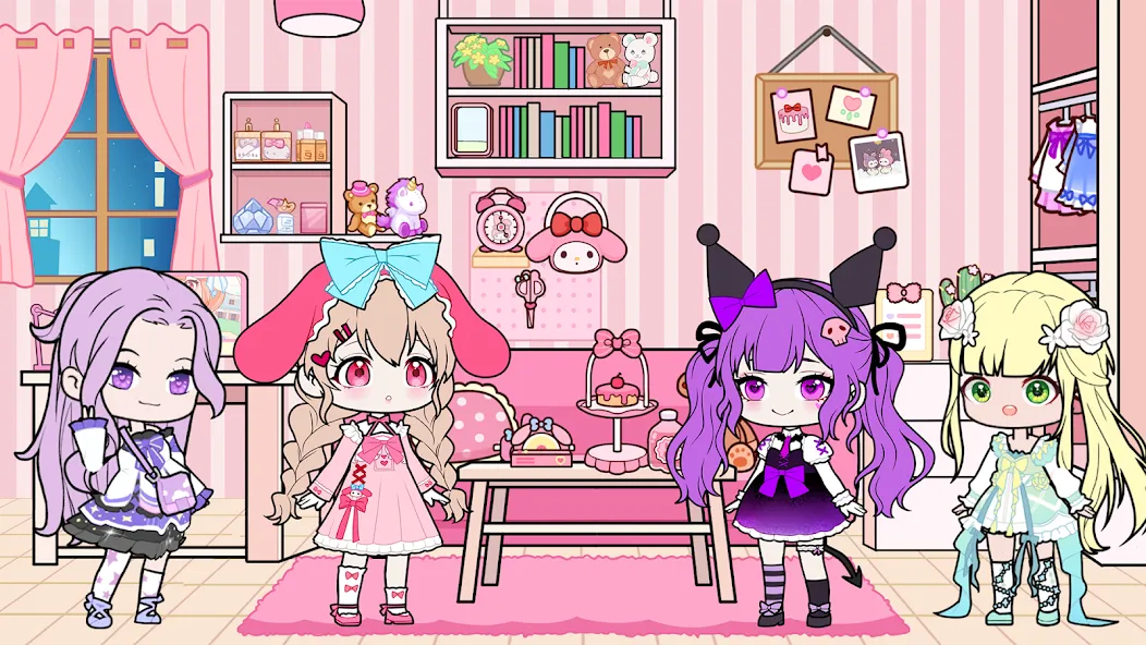 YOYO Doll School life Dress up (ЙОЙО Лайф ворлд)  [МОД Бесконечные монеты] Screenshot 2