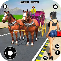 Взломанная Horse Cart Taxi Transport Game  [МОД Бесконечные деньги] - полная версия apk на Андроид