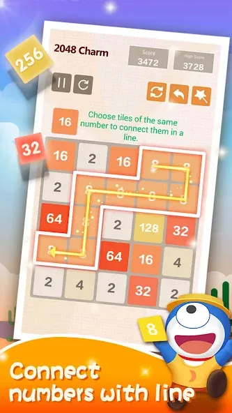 Number Charm: Slide Puzzle (Две тысячи сорок восемь)  [МОД Unlocked] Screenshot 3