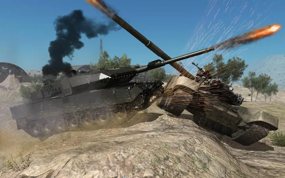 Real Tank Battle : War Machine (Реальное танковое сражение)  [МОД Все открыто] Screenshot 1