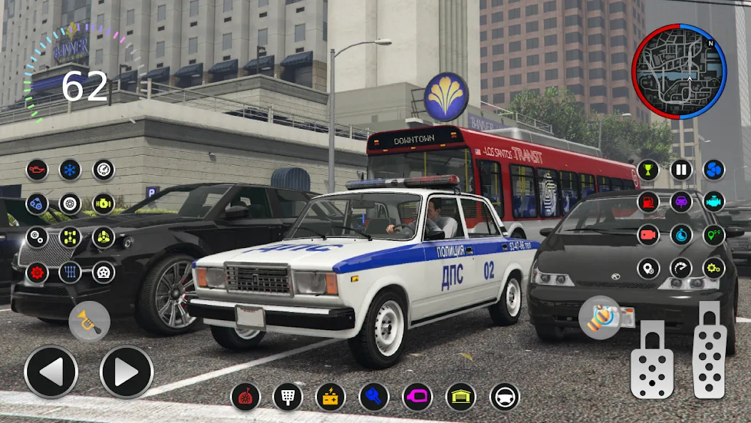 Police Car Riders: VAZ 2107  [МОД Unlocked] Screenshot 1