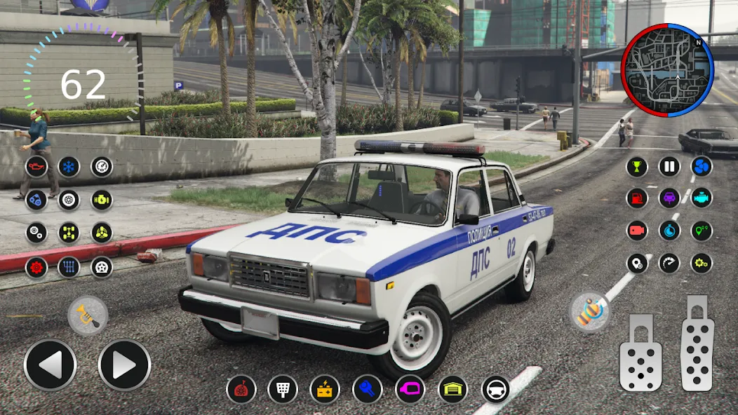 Police Car Riders: VAZ 2107  [МОД Unlocked] Screenshot 4