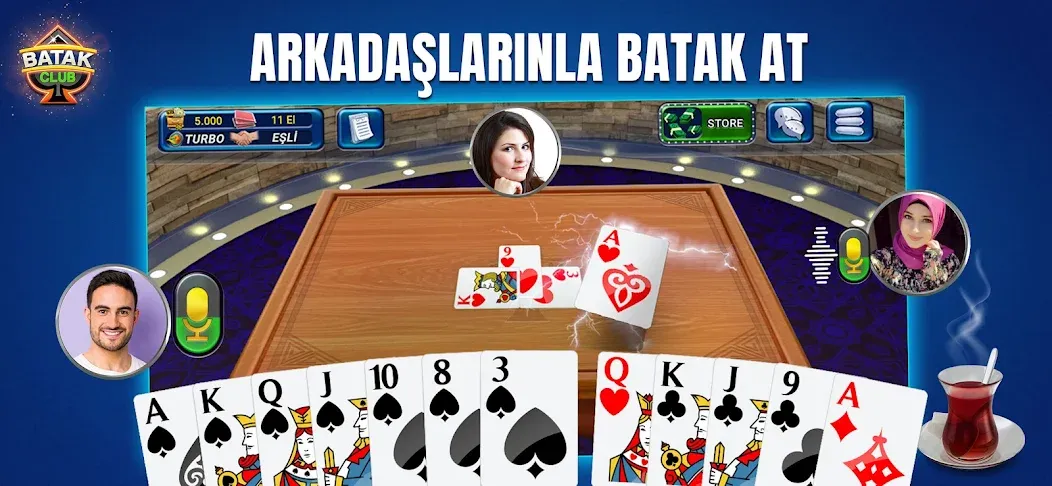 Batak Club - Play Spades (Батак Клуб)  [МОД Много монет] Screenshot 1