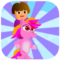 Скачать взлом Dora Riding Pony Escape Jungle (Дора на Пони Едет из Джунглей)  [МОД Бесконечные монеты] - последняя версия apk на Андроид