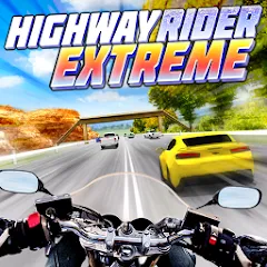 Скачать взломанную Highway Rider Extreme - 3D Mot (Хайвей Райдер Экстрим)  [МОД Menu] - последняя версия apk на Андроид