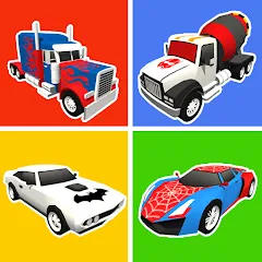 Скачать взлом Superhero Car Merge Battle  [МОД Бесконечные монеты] - последняя версия apk на Андроид