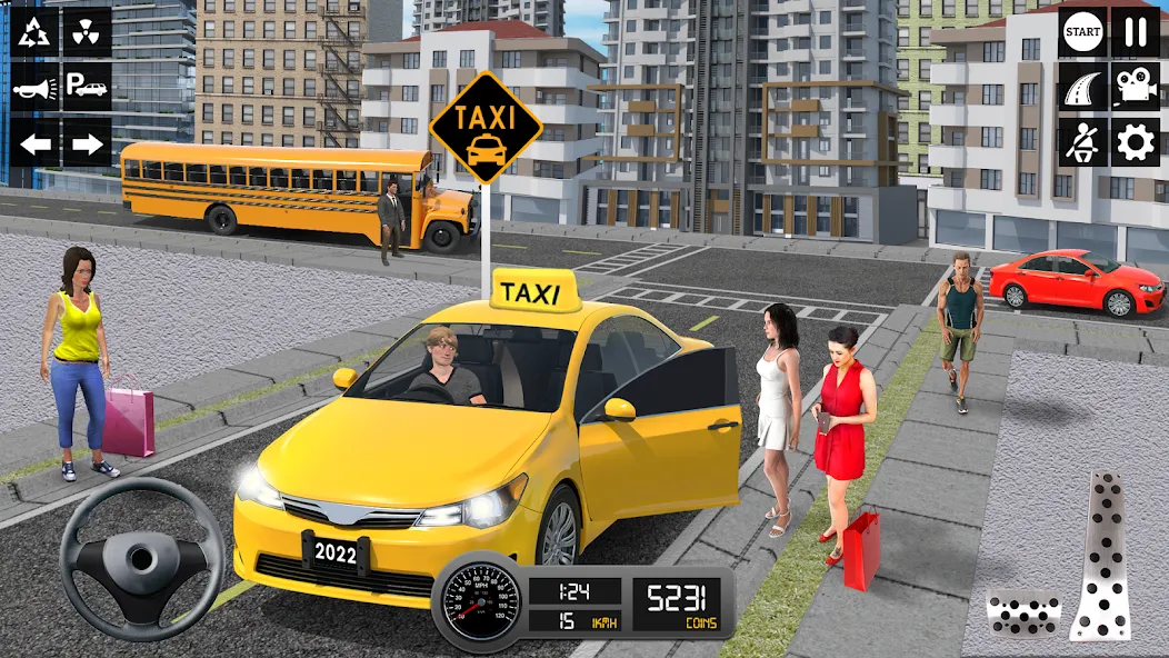 Taxi Simulator 3d Taxi Sim  [МОД Бесконечные деньги] Screenshot 4