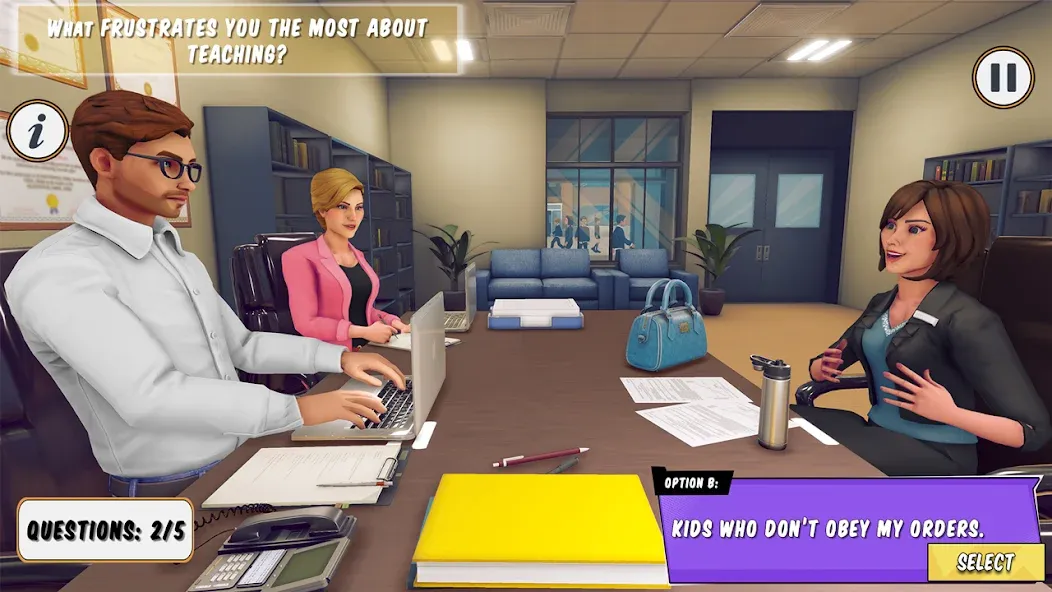 High School Teacher Simulator  [МОД Бесконечные деньги] Screenshot 1