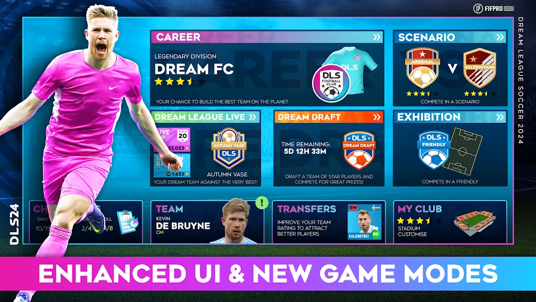 Dream League Soccer 2024 (Дрим Лиг Соккер 2023)  [МОД Mega Pack] Screenshot 1