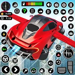 Скачать взлом Flying Car Robot Shooting Game  [МОД Все открыто] - полная версия apk на Андроид