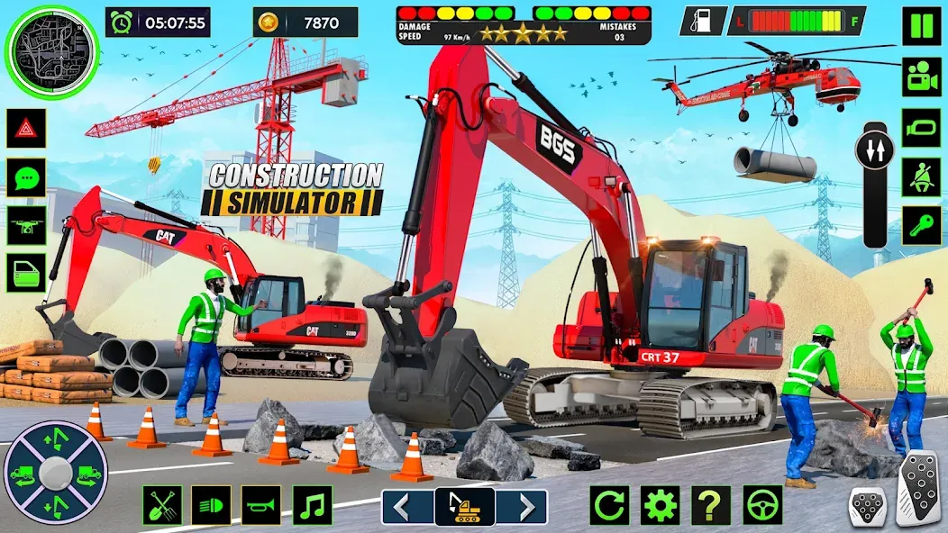 Real Road Construction Games (Реал Роад Конструкшн Геймс)  [МОД Меню] Screenshot 5