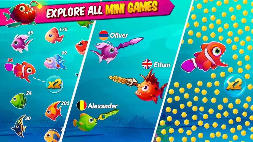 Big Eat Fish Games Shark Games  [МОД Menu] Screenshot 1