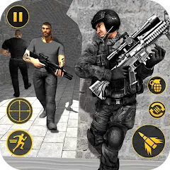 Скачать взлом Anti Terrorist Shooting Game  [МОД Unlocked] - полная версия apk на Андроид