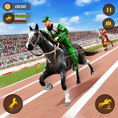 Скачать взломанную Horse Racing Game: Horse Games  [МОД Mega Pack] - последняя версия apk на Андроид