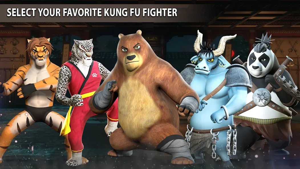 Kung Fu Animal: Fighting Games (Кунгфу животное)  [МОД Unlocked] Screenshot 4