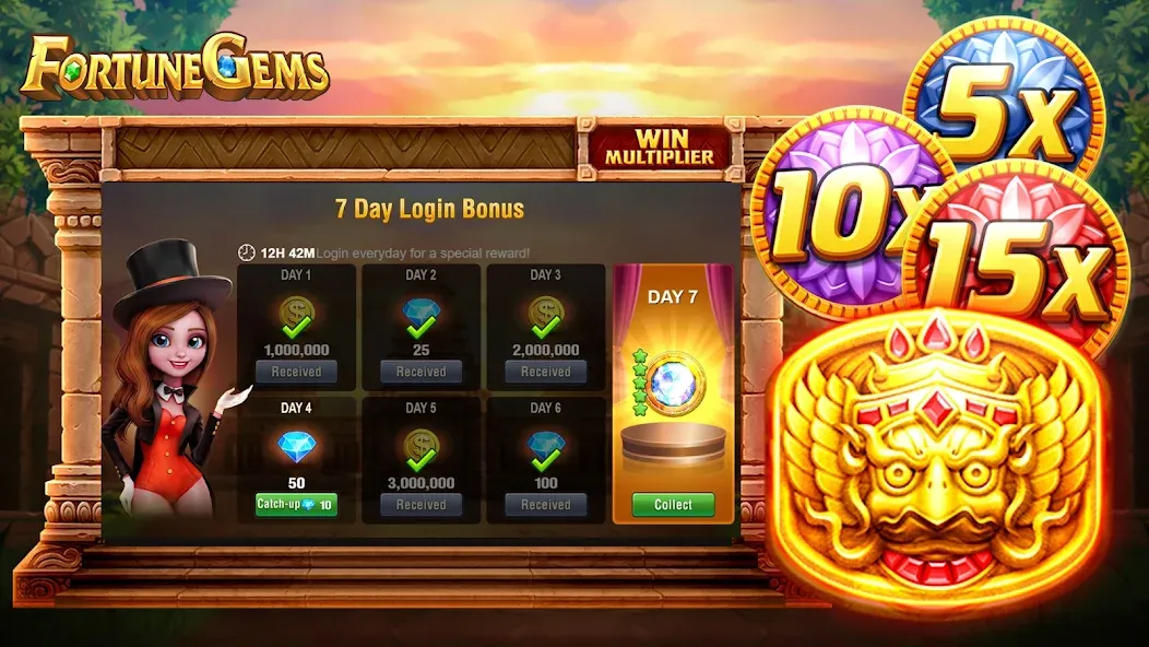 Slot Fortune Gems-TaDa Games (Слот Форчун Гемс)  [МОД Unlimited Money] Screenshot 3