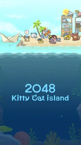 2048 Kitty Cat Island (Остров Кошачьеи Кошки)  [МОД Menu] Screenshot 1