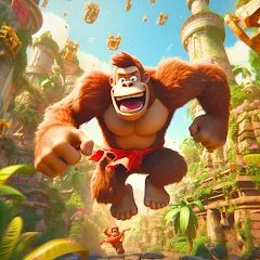 Скачать взломанную Monkey jungle run kong gorilla  [МОД Unlocked] - стабильная версия apk на Андроид