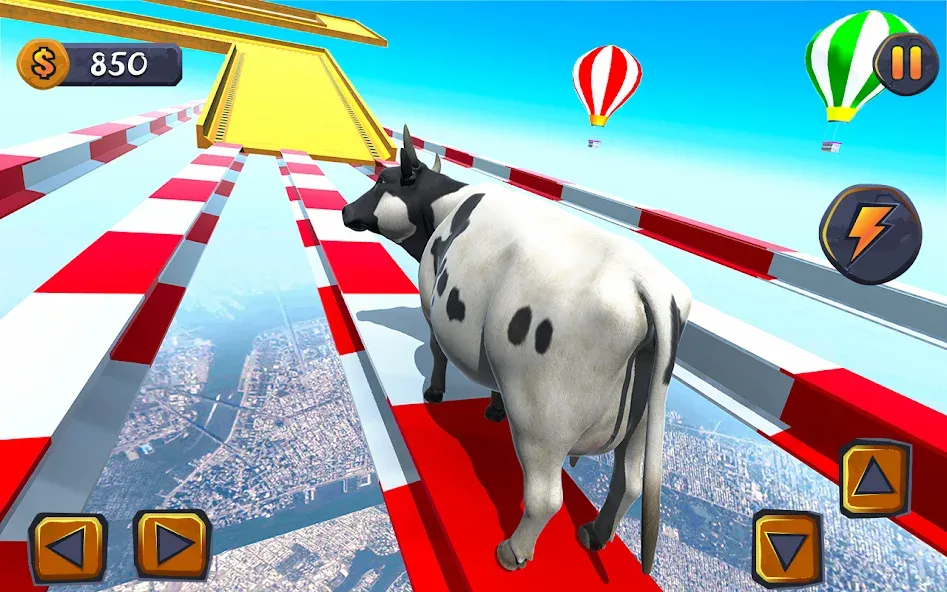 Epic Cow Ramp Rush Run Game  [МОД Бесконечные монеты] Screenshot 1