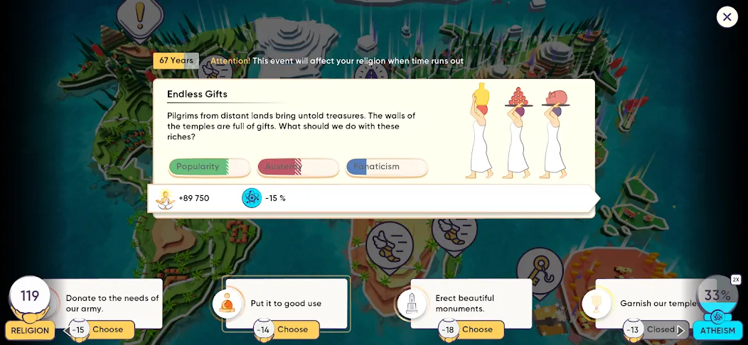Religion Inc. God Simulator (Релиджн Инк)  [МОД Unlocked] Screenshot 4