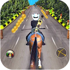 Скачать взломанную Cowboy Horse Run  [МОД Много денег] - полная версия apk на Андроид