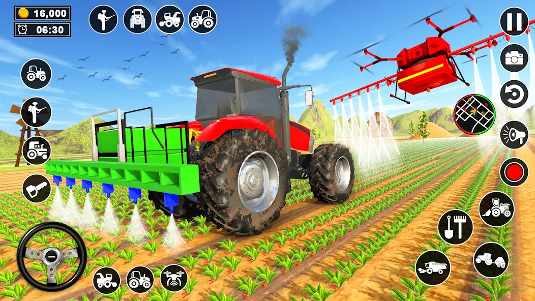 Real Tractor Driving Simulator (Реальный симулятор вождения трактора)  [МОД Все открыто] Screenshot 4