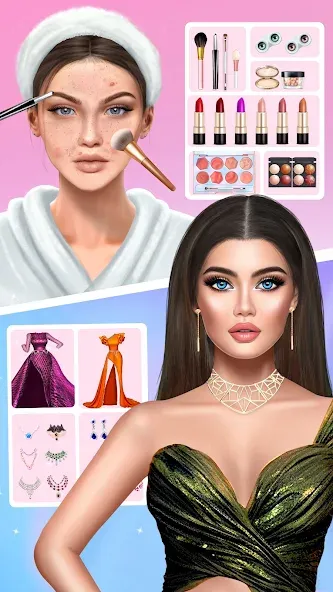 DIY Makeup: Beauty Makeup Game  [МОД Много денег] Screenshot 1