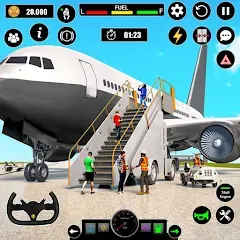 Взломанная Airplane Simulator Plane Games  [МОД Unlocked] - последняя версия apk на Андроид