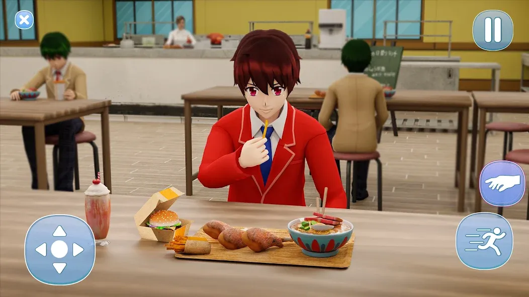 Anime Boy High School Life 3d  [МОД Menu] Screenshot 2