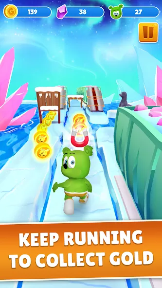 Gummy Bear Run: Running Games (Гамми Бер Ран)  [МОД Бесконечные монеты] Screenshot 2