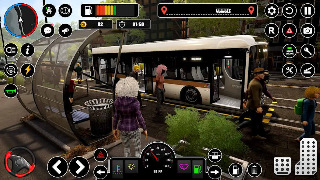 Bus Simulator : 3D Bus Games (Бас Драйвинг Симулятор ПВП Игра)  [МОД Unlimited Money] Screenshot 3