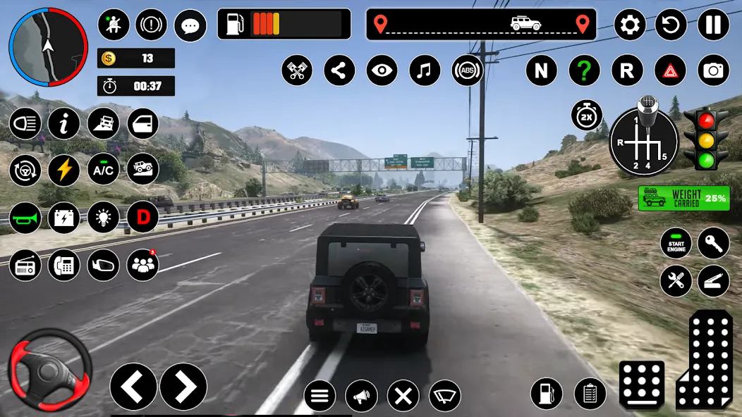 Offroad Jeep Driving & Parking  [МОД Бесконечные монеты] Screenshot 1