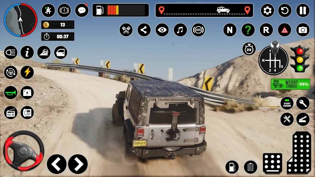 Offroad Jeep Driving & Parking  [МОД Бесконечные монеты] Screenshot 2