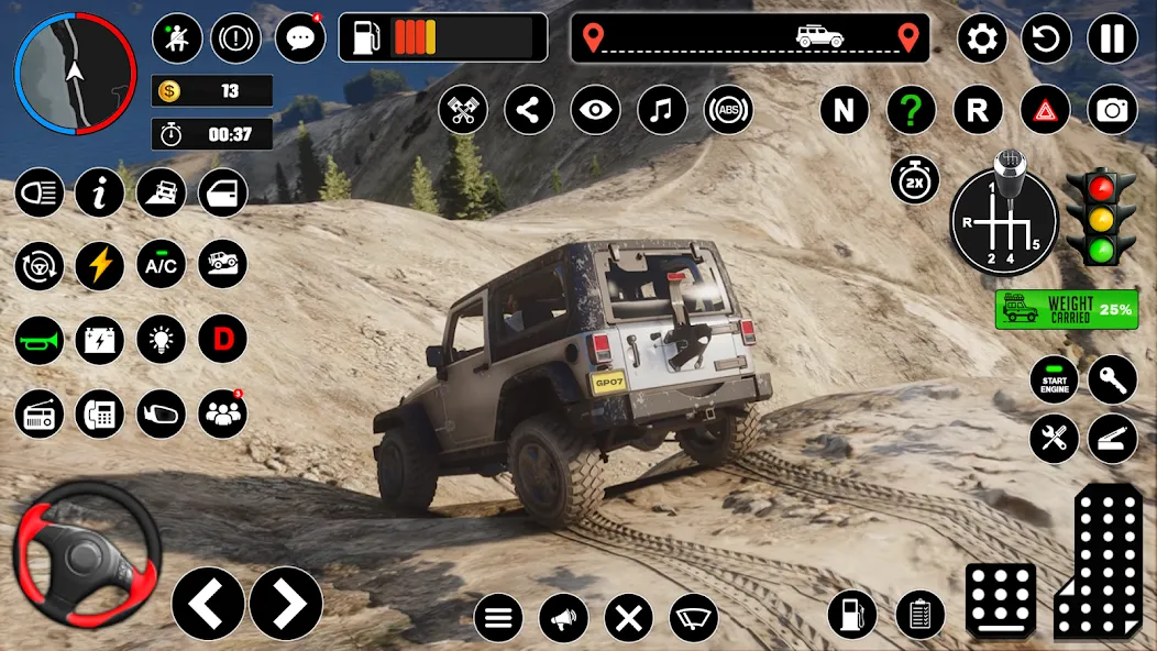 Offroad Jeep Driving & Parking  [МОД Бесконечные монеты] Screenshot 4